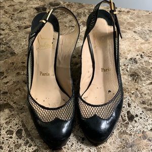 Authentic Christian Louboutin Wedge Slingbacks!🤗